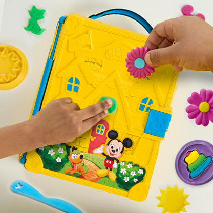 Play-Doh Disney Junior Mickey Mouse Clubhouse, Shape a Story Playset, Storage & Travel, Arts & Crafts Preschool Toys for Kids 2+