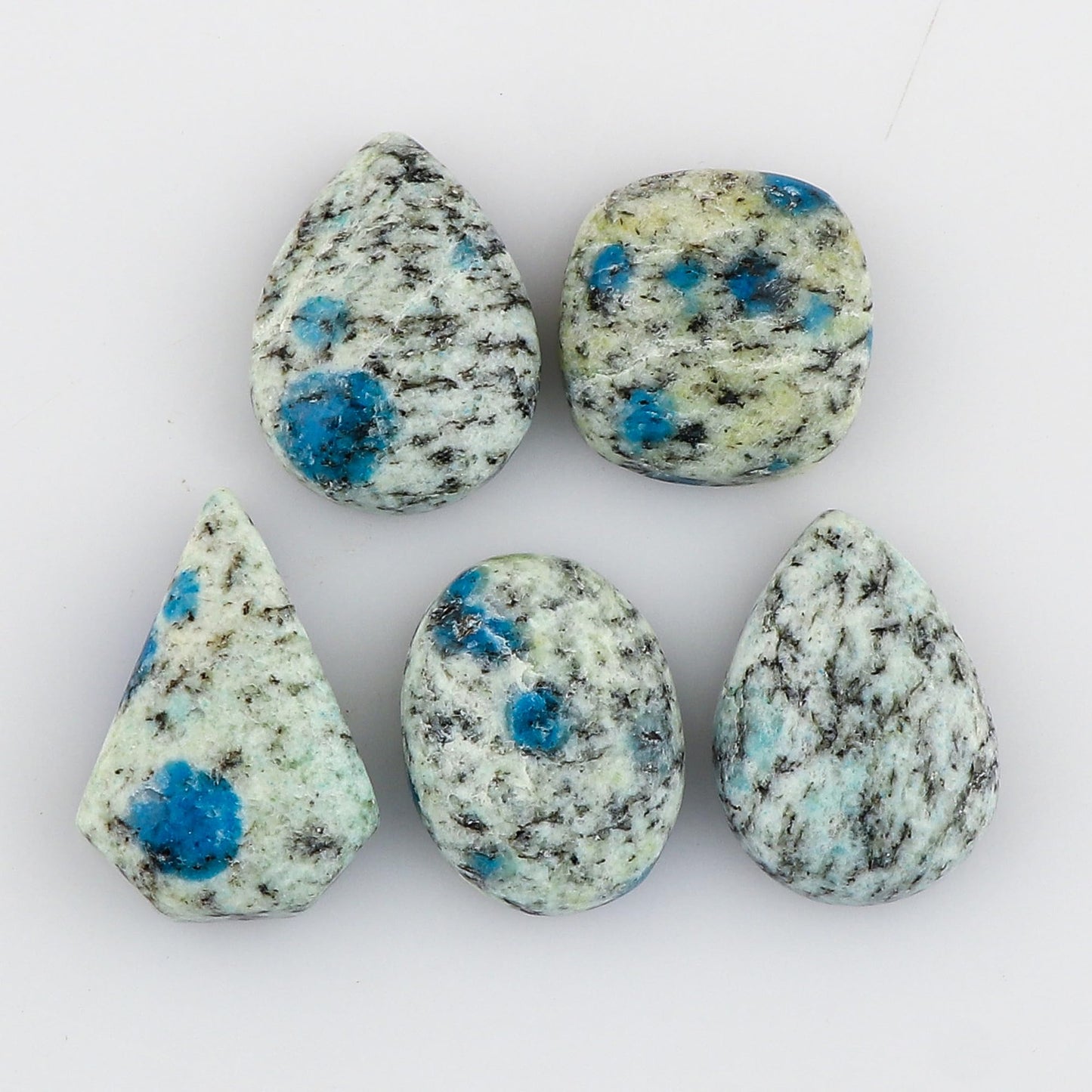 CRYSTALIS Wholesale 5pcs Natural K2 Jasper Loose Gemstone Bulk Cabochons Jewelry Making Supply, Chakra & Healing Polished Stones, Wire Wrapping, DIY, Gem Collection
