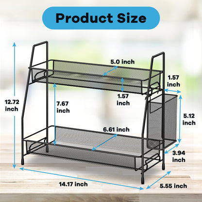 SPISPI Bathroom Organizer Countertop, Spice Rack Organizer for Cabinet,Bathroom Counter Organizer, Kitchen Countertop Organizer