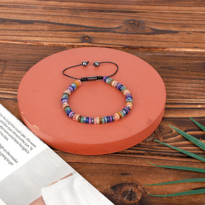 Mikovivi Inspirational Gift for Women, Colorful 7 Chakras Natural Stone Bracelet Adjustable Yoga Spiritual Crystal Beaded Bracelets Encouragement Jewelry for Women Men