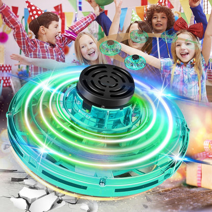Flying Spinner, FingerToys Magic Flying Spinner, Mini Drones for Kids Adults, Hand Operated Drones Small Sensor Flying Ball Toy with LED Light Indoor Outdoor