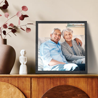 upsimples 12x12 Picture Frame, Wall Gallery Square Frames with Engineered Wood, Black 1 Pack