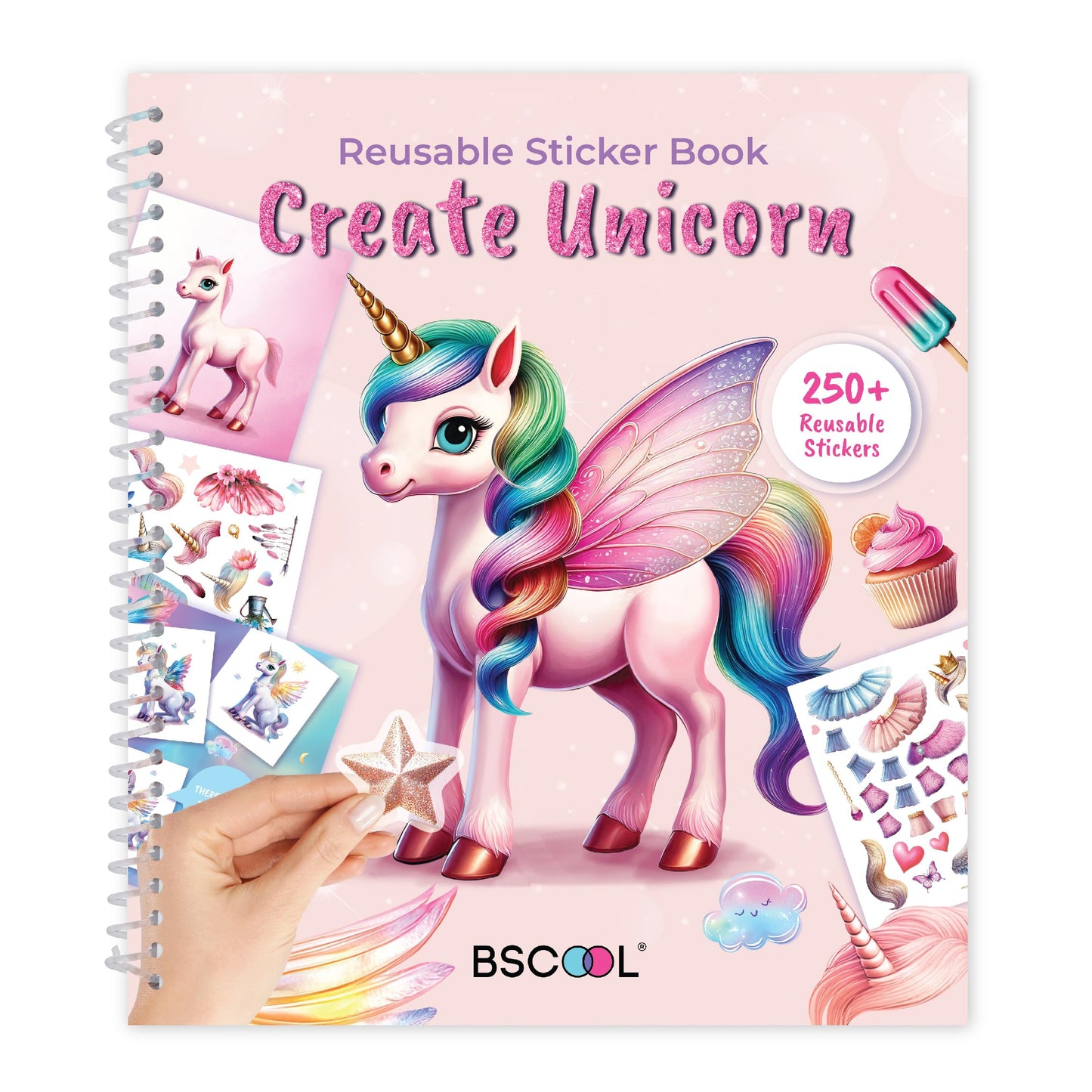 Sticker Dress Up Unicorn - Kids Activity Book Learn Fashion Design for Unicorn with Guides and 250+ Reusable Stickers. Easter Gift for Girls Ages 5,6,7,8
