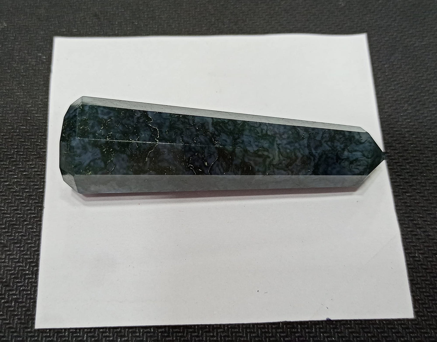 WholesaleGemShop 3 Inch Moss Agate Gemstones Obelisk Tower Jumbo Facet Aura Rock Crystal Natural Polished Earth Wand Spirit