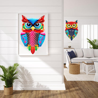 Cruis Cuka Metal Owl Wall Art Garden Decor for Outdoor Patio Fence Backyard Decor Lawn Ornaments - Set of 2