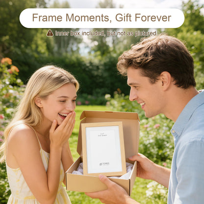TONES FRAME DESIGN 11x14 Picture Frame with Mat to 8x10 Natural Wood Solid Veneer 11x14 Frame Set of 2 with Shatterproof Plexiglass, Wooden 11 x 14 Picture Frames for Poster Gallery Wall Home Decor, 2 Pack