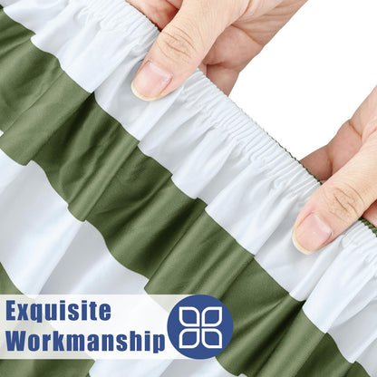 Moosfor Picnic Table Cover with Bench Covers, Elastic Fitted Spandex Tablecloths for 6 Foot Rectangle Tables, Stretch Washable Patio Tablecloth for Outdoor, Camping (Stripe, 30"x72")