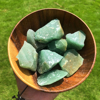 Zenkeeper 1Lb Green Aventurine Raw Stones for Tumbling, Polishing, Rough Green Aventurine Crystals Bulk Rough Gemstone for Jewelry Making, Healing, Meditation, Reiki