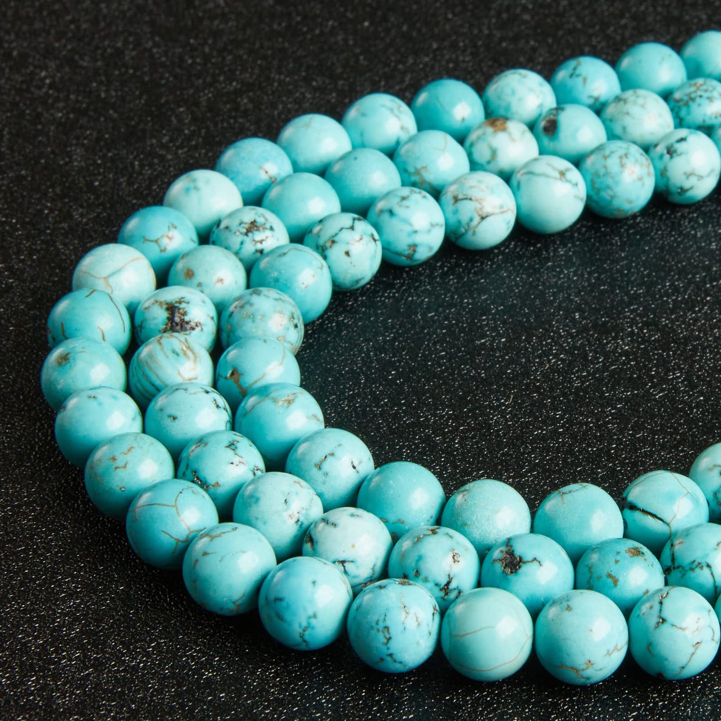 100pcs 6mm Turquoise Beads Natural Gemstone Beads Round Loose Beads for Jewelry Making