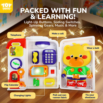TOY Life Toddler Montessori Busy Board for 1-2 Year Old, 20‑in‑1 Baby Musical Toddler Toys, Early Educational Baby Montessori Toys for Toddler 1‑3, Easter Birthday Gift for 1+ Year Old Boys Girls