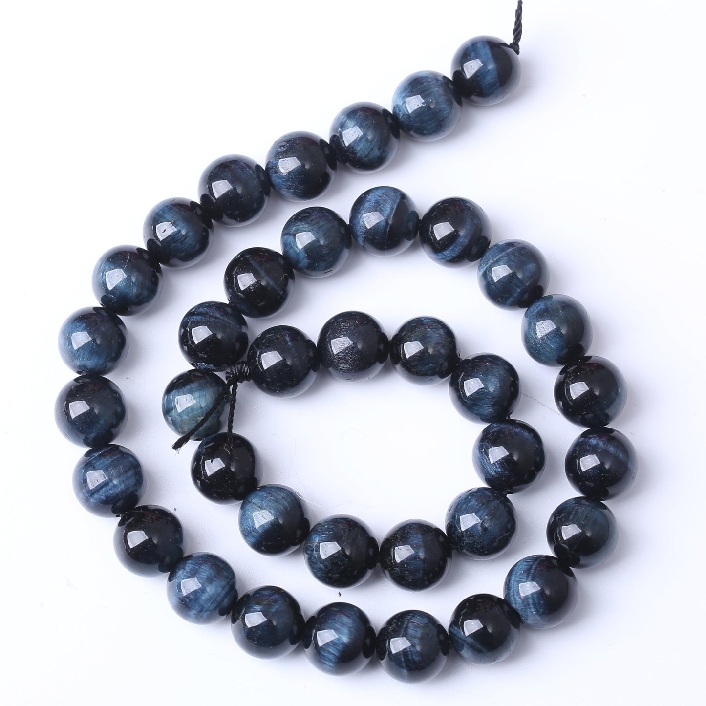 Natural Black Tiger Stone Beads for Jewelry Making DIY Bracelet Necklace Jewelry Making 1 Strand 15.5inch 35PCS 10MM