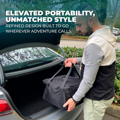 Outland Living Firecube Carry Bag - Fits Outland Living 14” Square Portable Propane Firecube Fire Pit – UV and Weather Resistant – Sturdy Grips for Easy Transport