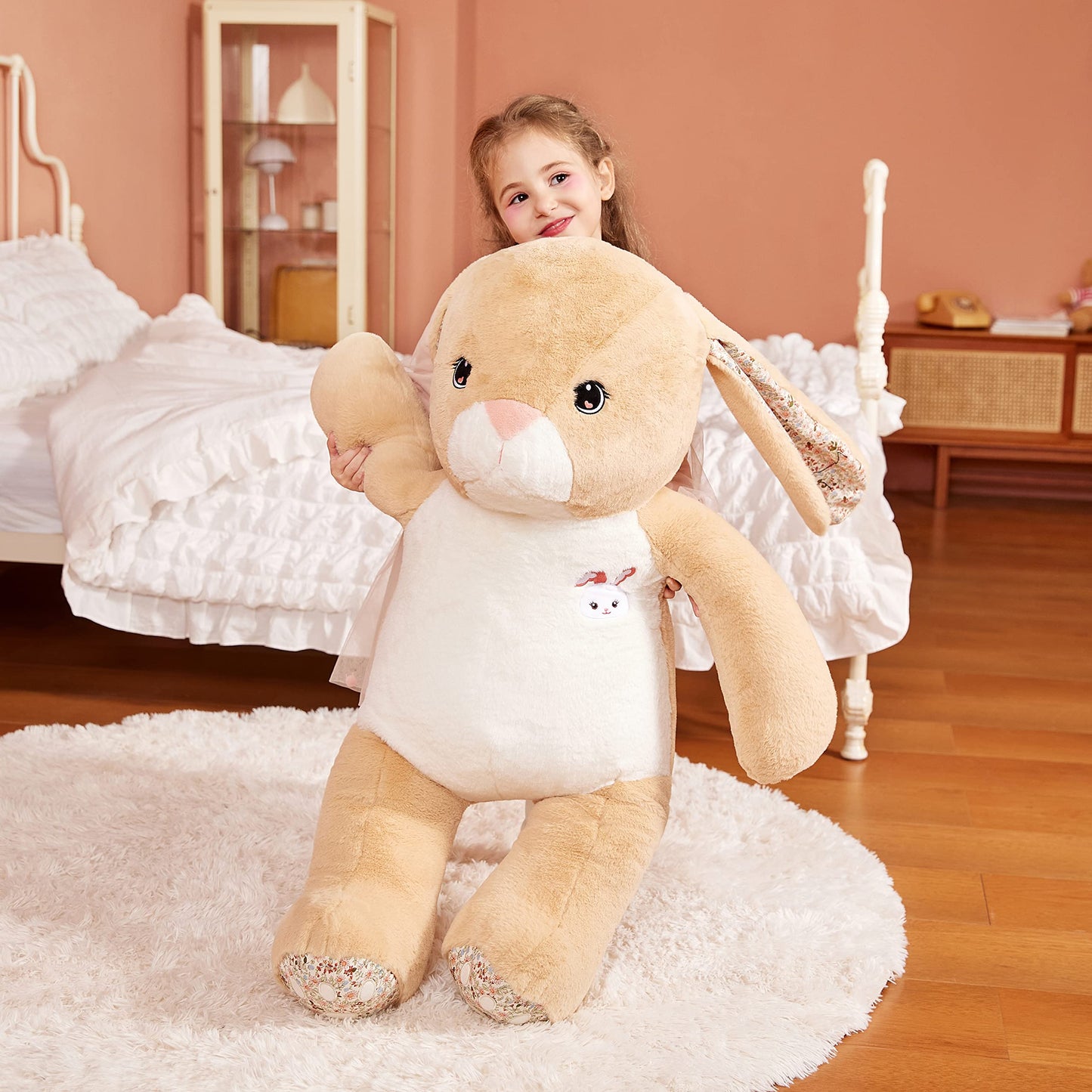 IKASA Giant Easter Rabbit Stuffed Animal Plush Toy, 30" Large Cute Jumbo Bunny Toys for Kids Girls Boys Girlfriend