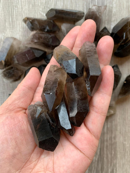 GAF TREASURES Wholesale Smoky Quartz Points, Natural Smoky Quartz Points, Raw Smoky Quartz Points Healing Crystals (Smoky Quartz Points, 0.25 Pound)