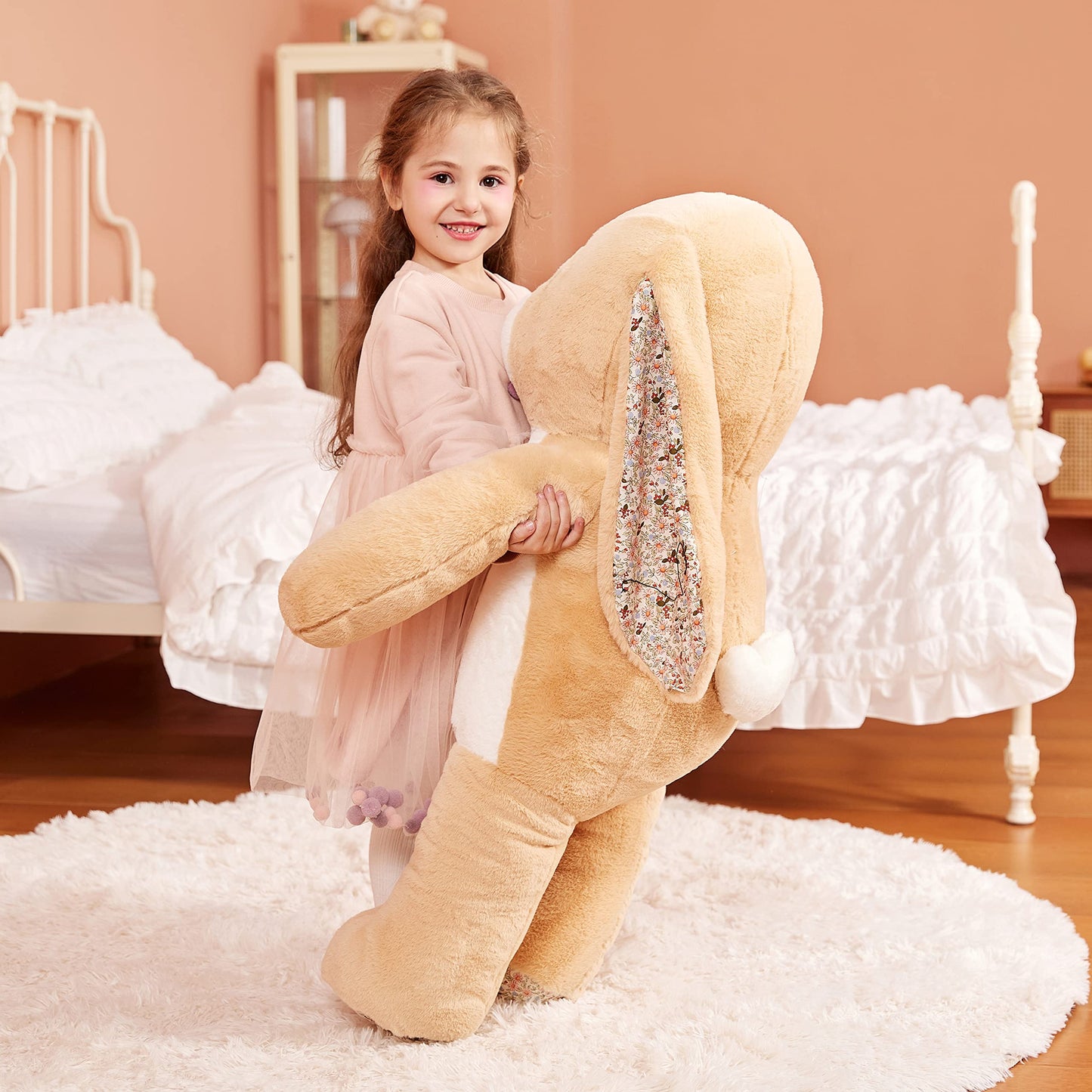 IKASA Giant Easter Rabbit Stuffed Animal Plush Toy, 30" Large Cute Jumbo Bunny Toys for Kids Girls Boys Girlfriend