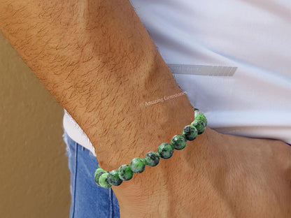Amazing Gemstone Ruby Fuchsite Bracelet for Women - Chakra Mens Bracelet Protection Crystals and Healing Stones - Blessing Bracelet Spiritual Meditation Gift Christmas Stocking Stuffers