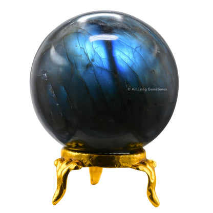 Amazing Gemstone Labradorite Crystal Ball with Stand - 2 Inches Crystal Sphere Meditation Balls for Witchcraft and Decorative Balls