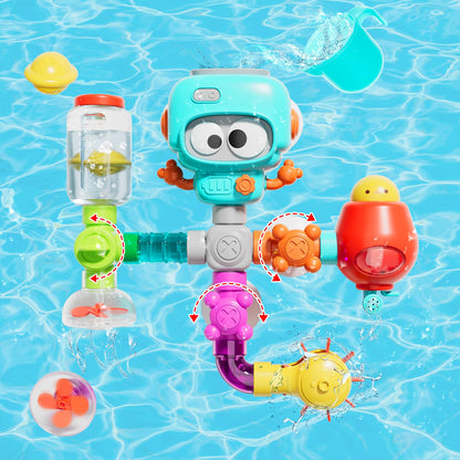 SOCBTNSO DIY Assemble Water Pipe, Bath Toys for Kids Ages 4-8, DIY Building Kit for Ages 5-7, Bathtub Time Birthday Gifts for Toddler 3 + Year Old