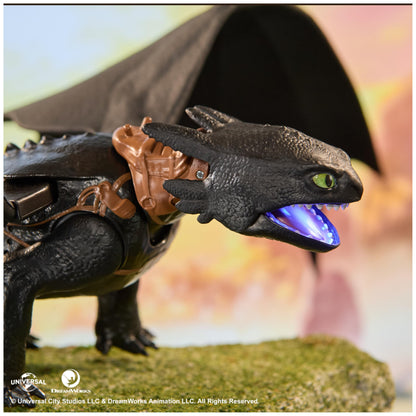 DreamWorks Dragons, How to Train Your Dragon, Ultimate Plasma Blast Toothless, 25” Wings with Lights & Sounds Action Figure, Kids Toys for Boys Ages 4 and up