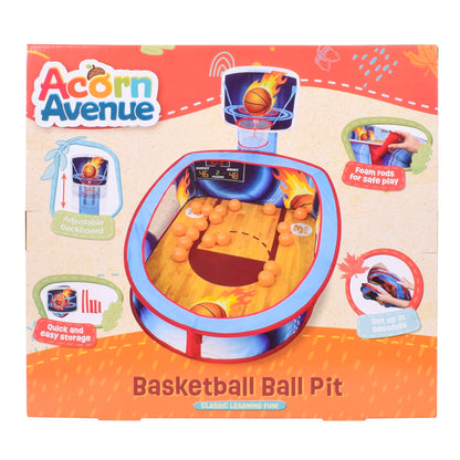 Large Basketball Sport Pop Up Ball Tent with Basketball Hoop and 20 Soft Balls for Toddler Kids, Folds for Easy Storage