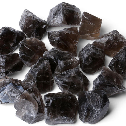 MAIBAOTA Smoky Quartz Crystal Stones 1" Natural Raw Crystals Bulk Rough Gemstones Rocks for Tumbling Polishing Cutting Decorative Stone