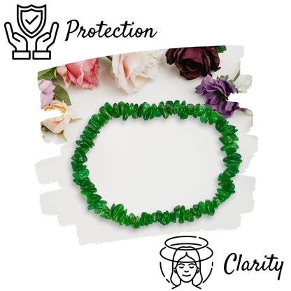 Amazing Gemstone Chips Bracelet (Green Aventurine)