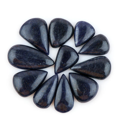 GEMKORA Blue Quartz (100 Carats) (2-3pcs) (Pears) (20mm+) Natural Gemstones Wholesale Cabochons Lot, Jewelry Making Loose Supply, DIY, Wire Wrapping, Healing Crystals, Wholesale Bulk Gemstone