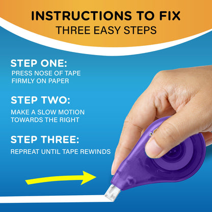 BIC Wite-Out EZ Correct Tear-Resistant Correction Tape with 39.3 ft of Tape, 10-Count Pack in White