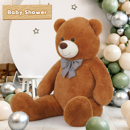 Toys Studio 5 Feet Teddy Bear, 59'' Giant Big Bear Stuffed Animal Lifesize Bear for Baby Shower Centerpieces, Large Plush Toy for Kids Girls Valentine's Day Christmas Birthday, Brown