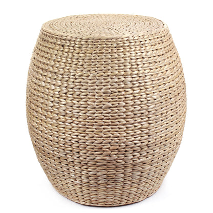 Round Poufs Ottoman,Hand Woven Natural Braided Cattail Ottomans Pouf for Patio,Home,Office,Living Room,Bedroom Indoor Outdoor Porch,Seagrass Footstool/Floor Accent Chair,Ottoman Foot Rest (Round)