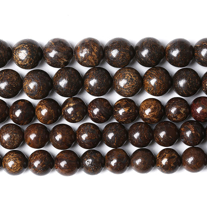 58pcs 6mm Natural Stone Beads Brown Bronzite Gemstone Round Loose Beads for Jewelry Making DIY Bracelet Necklace