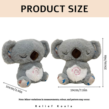 JULIDREAM Anxiety Relief Koala, Breathing Teddy Bear with Calming Music, Lights, Sleeping Otter Plush, Soothing Koala for Adults & Kids, Stress Relief Stuffed Animal (3-Level Adjustable Volume)