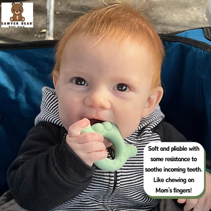 Silicone Hand Teether - I Love You Baby Teething Toy 0-12 Months | BPA - Free Toddlers Teething Relief | Massaging Teethers for Babies 3-6 Months | Infant Toy Teether 6-12 Months - Baby Gift