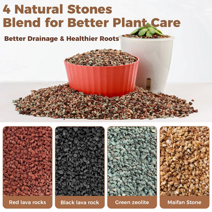 18lb Mix Lava Rocks for Plants 1/8" Horticultural Pumice for Plants, Succulent Cactus Soil Potting Mix - Horticultural Sand Aquarium Gravel Drainage Rocks for Potted Plant, Bonsai Soil, Top Dressing