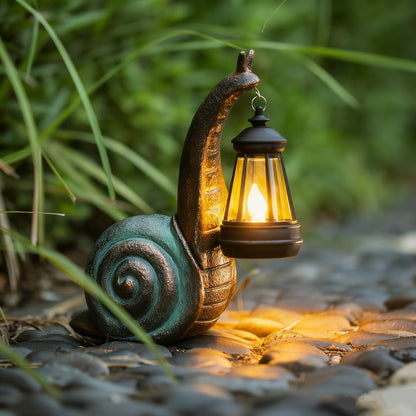 QZJDDZSW Solar Garden Snail Statue,Lawn Decor Statue for Patio, Balcony, Yard Ornament for Mom Grandma Women