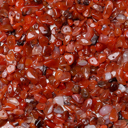 ZHIYUXI 400pcs Carnelian Beads 5-8mm Healing Crystals Gemstones for Bracelet Making 2 Strands Irregular Stone Loose Rocks Bead for Jewelry Making Hole Drilled DIY Necklace Earrings Craft Gifts
