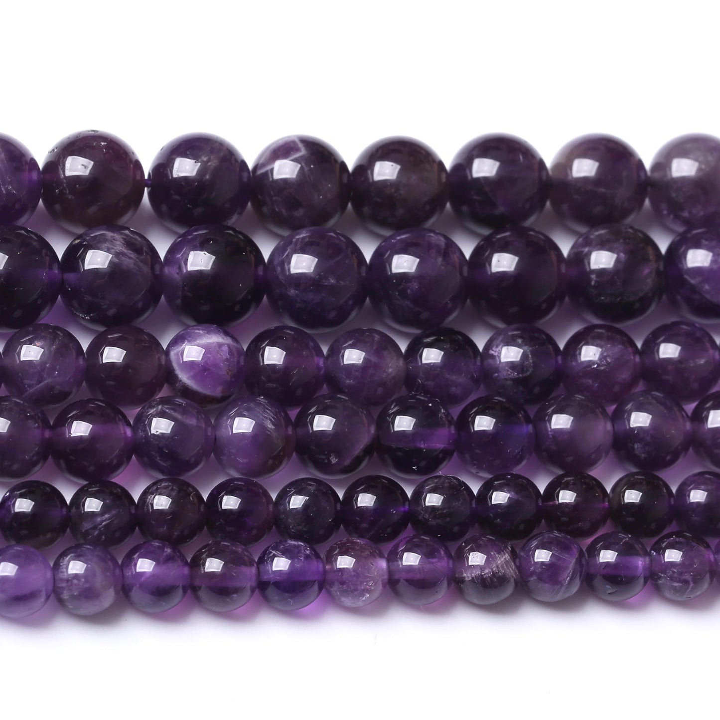 Natural Amethyst Stone Beads for Jewelry Making DIY Bracelet Necklace Jewelry Making 1 Strand 15.5inch 35PCS 10MM