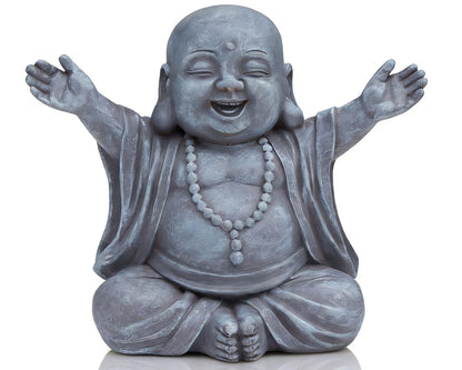 AMOIENSIS Laughing Buddha Statue for Zen Space, Relieve Stress Zen Atmosphere for Indoor/Outdoor Feng Shui Decoration
