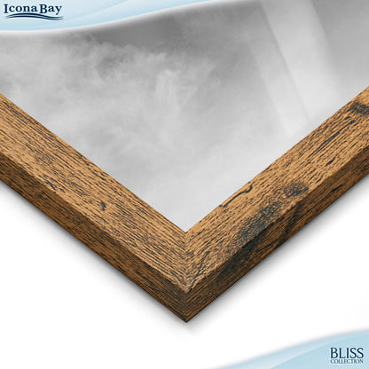 Icona Bay - 4x6 Wall Hanging Picture Frames Collage with 4 Openings - Rustic Brown - Casual Style Engineered Wood Frames - Wall Mount Only - Bliss Collection
