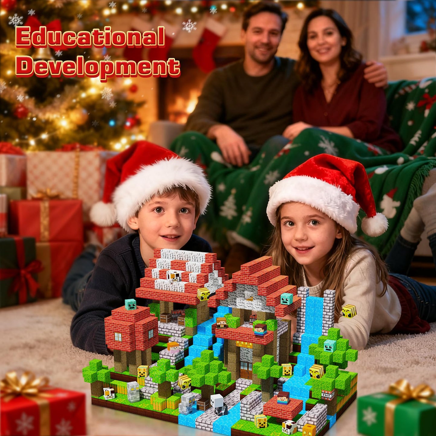 Magnetic Blocks-200PCS Magnetic Building Blocks, Magnets Cubes 2026 Upgraded Stacking Magnets for Kids Forest River Indoor Construction STEM Toys, Christmas Birthday Gifts for Boys & Girls Ages 3+
