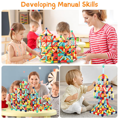 STEMTiles Magnetic Building Blocks Montessori Magnet Toys for Toddlers Kids, Preschool Learning STEM Sensory Toys for 3 Year Old Boys & Girls Gifts-Starter Set