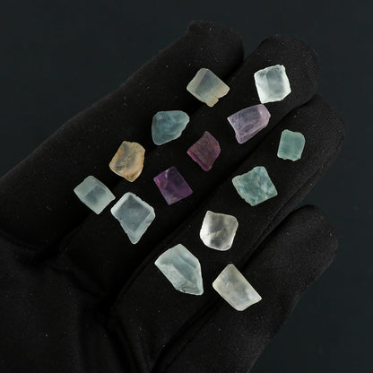 CRYSTALIS Wholesale 50 carats Natural Multi Fluorite Raw Crystals, Loose Gemstone, Bulk Rough Jewelry Making Supply, Chakra Healing Raw Stones, Wire Wrapping, DIY, Gem Collection