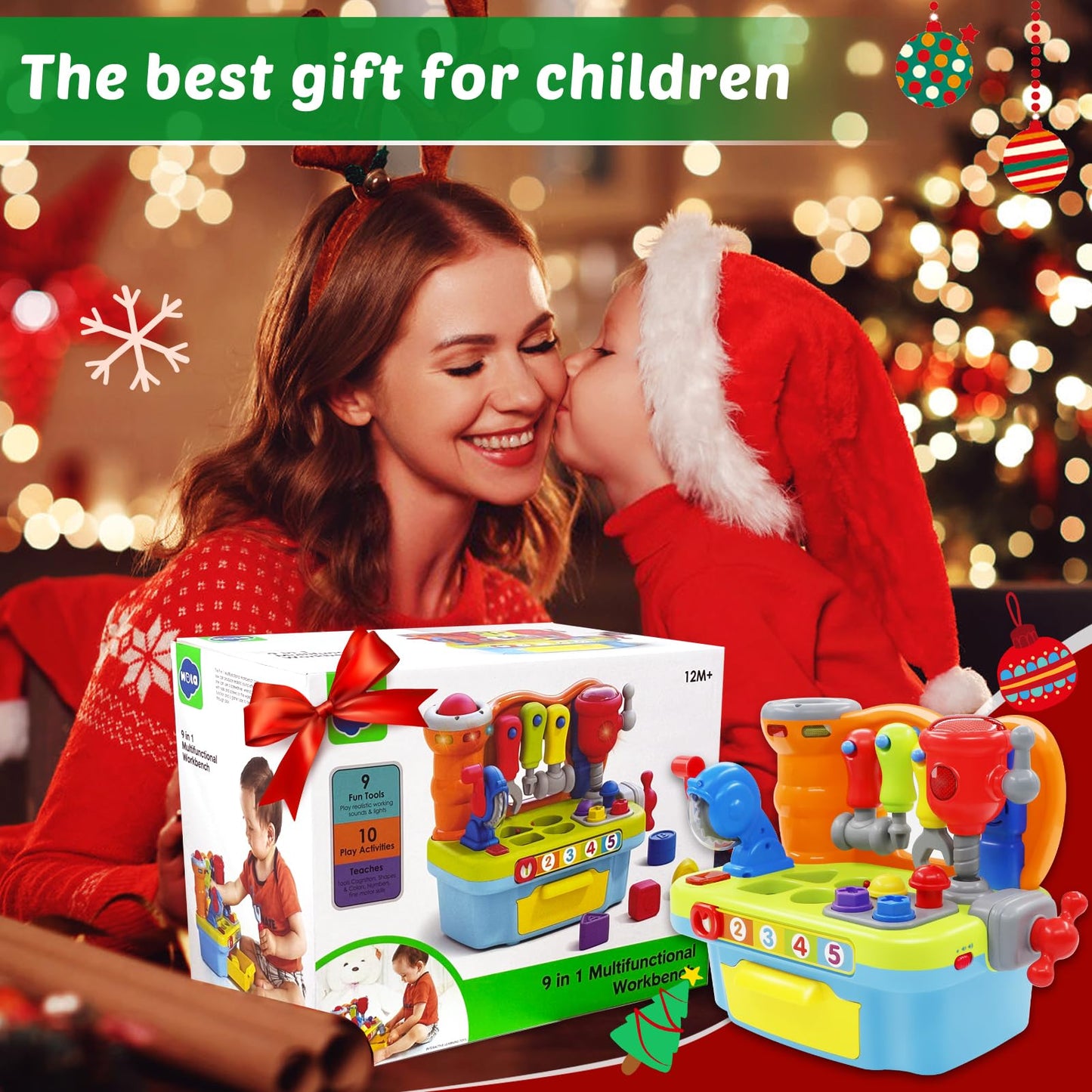 SYAOMUNLY Baby Toys for 1 Year Old Boy Girl Musical Learning Workbench for 1 2 Year Old Boy Birthday Gift Early Educational Sound Shape Toddler Toys Age 1-2 Tool Set for Kids 12-18 Months
