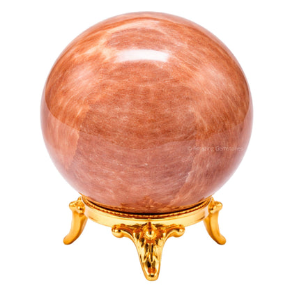 Amazing Gemstone Peach Moonstone Crystal Ball with Stand - 2 Inches Crystal Sphere Meditation Balls for Witchcraft and Decorative Balls