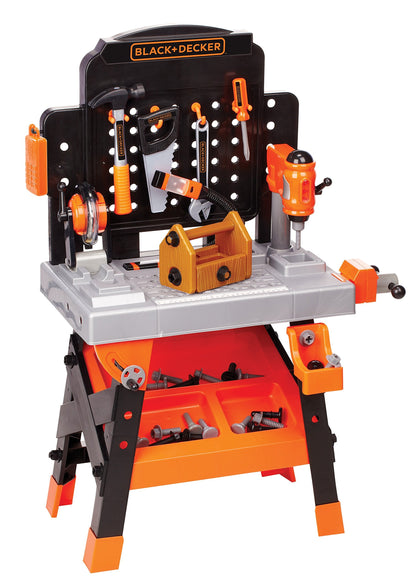 JAKKS Pacific Black+Decker Kids Workbench - Power Tools Workshop - Build Your Own Toy Tool Box – 75 Realistic Toy Tools and Accessories [Amazon Exclusive]