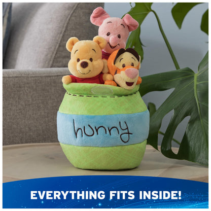 GUND Disney Official Winnie the Pooh Plush Playset with Pooh, Tigger, and Piglet, Sensory Toy Stuffed Animals for Ages 0 and Up, Green, 8”