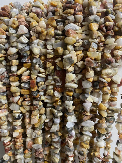 PLTbeads 5-8mm Natural Crazy Lace Agate Gemstone Chips Beads Healing Crystals Waist Bracelets Necklace Kit Irregular Stone DIY Crafts Design Jewelry Making