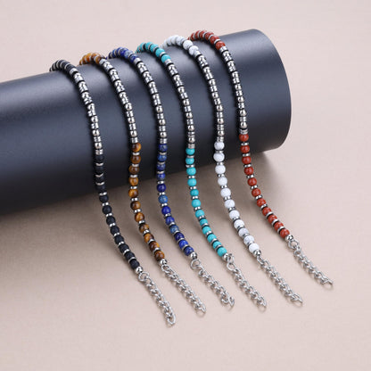 GAVU Men’s Hematite Tiger Eye Bracelet, Natural Crystal Beads Bracelet for Men
