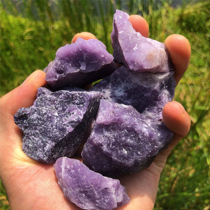 Zenkeeper 1 Lb Large Rough Purple Mica Stone Raw Lepidolite Crystal Stone Natural Purple Crystal Stone Mineral Specimen Gemstone Healing Crystals and Stones