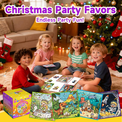 WAWIBEE 24 Pack Easter Party Favors for Kids, Magnetic Puzzle Books Bulk for Toddlers 3-5 & Kids 4-8, Goodie Bag Stuffers, Classroom Prizes, Birthday Return Valentine’s Day Gifts, Travel